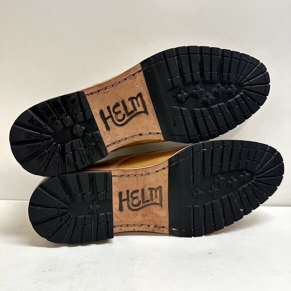 NWOT Helm Nils Blucher Derby Tan Box Leather Made in Brazil US Men's Size 11 - Picture 10 of 10